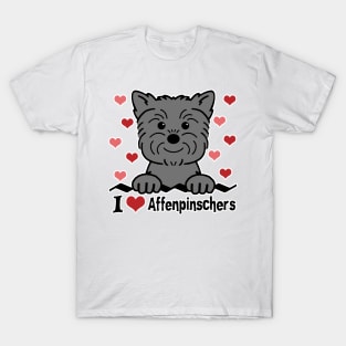 I Love Affenpinschers T-Shirt